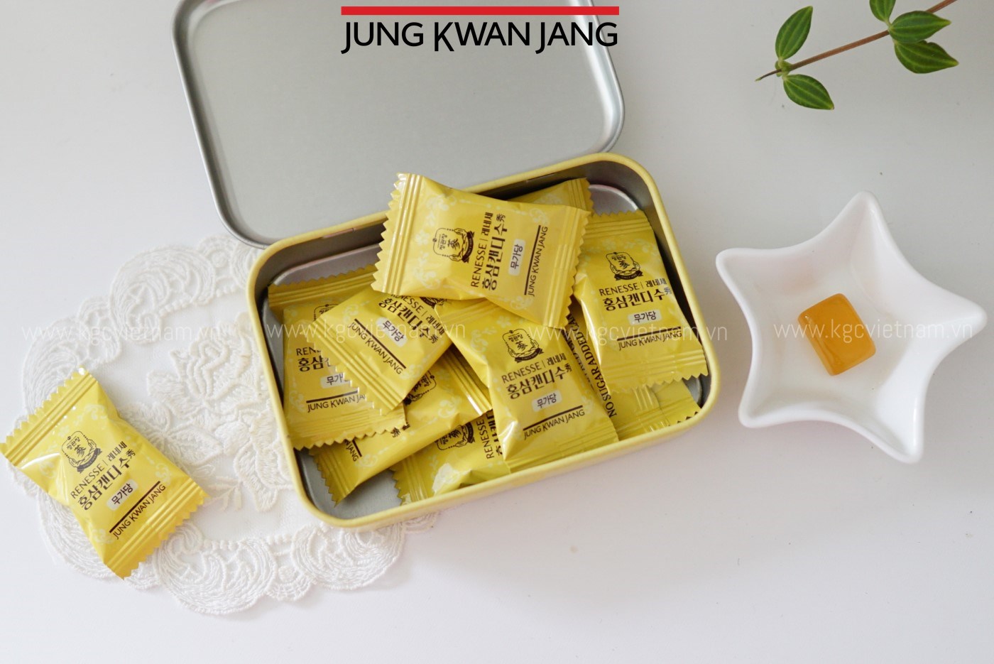 Kẹo Hồng Sâm Không Đường KGC Jung Kwan Jang 240g | KGC Việt Nam | www.kgcvietnam.vn